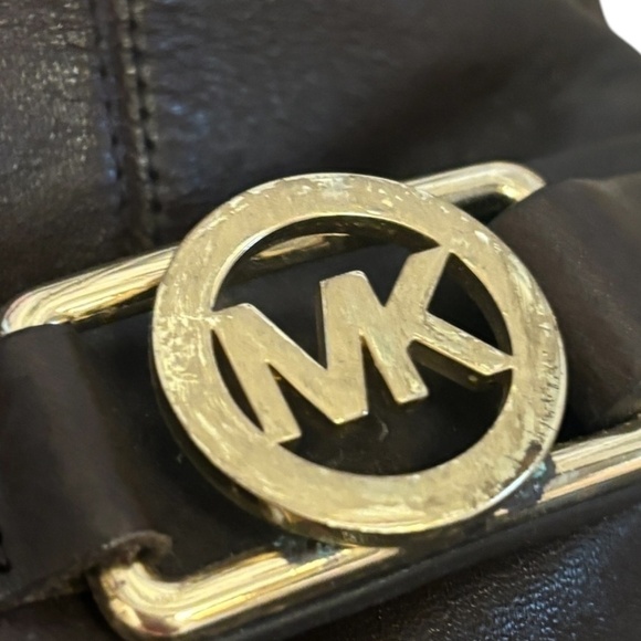 Michael Kors Dark Brown Charm Leather Tall Riding Boots Sz 9.5 - Picture 6 of 14